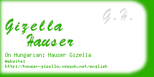 gizella hauser business card